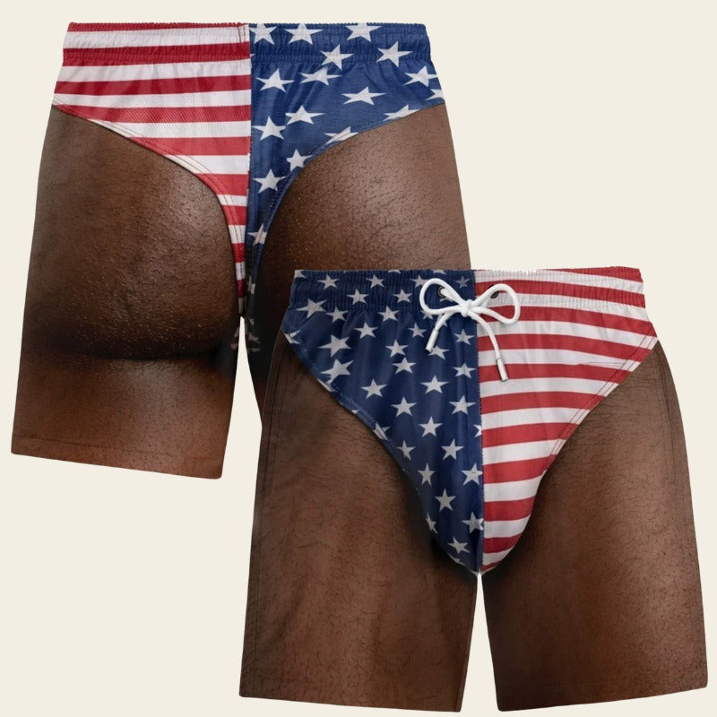 TideWink Cheeky Flag Swim Trunks
